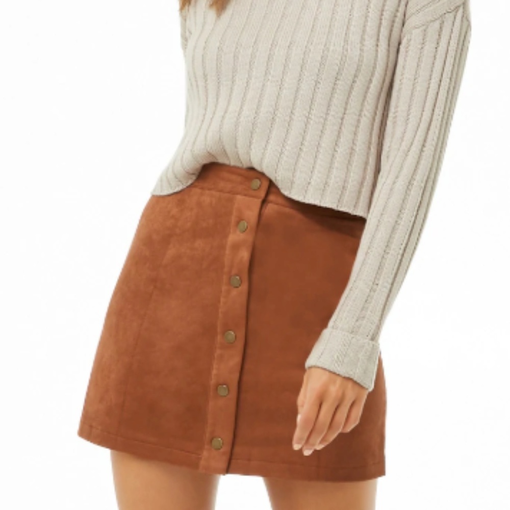 Faux Suede Mini Skirt